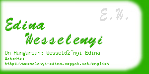 edina wesselenyi business card